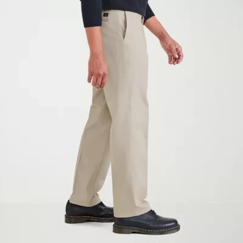 Dockers Signature Iron Free Khaki With Stain Defender Mens Comfort Waistband Classic Fit Flat Front Pant