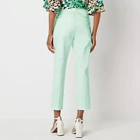 Liz Claiborne Emma Cotton Sateen Womens Ankle Mid Rise Pant