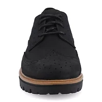 Journee Collection Claudiya Womens Almond Oxford Shoes Wide Width