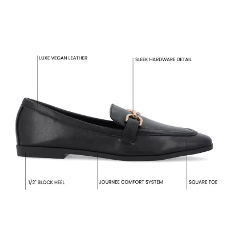 Journee Collection Mizza Womens Square Closed Toe Loafers