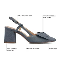 Journee Collection Tailynn Womens Pointed Closed Toe Block Heel Pumps