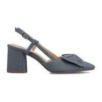 Journee Collection Tailynn Womens Pointed Closed Toe Block Heel Pumps