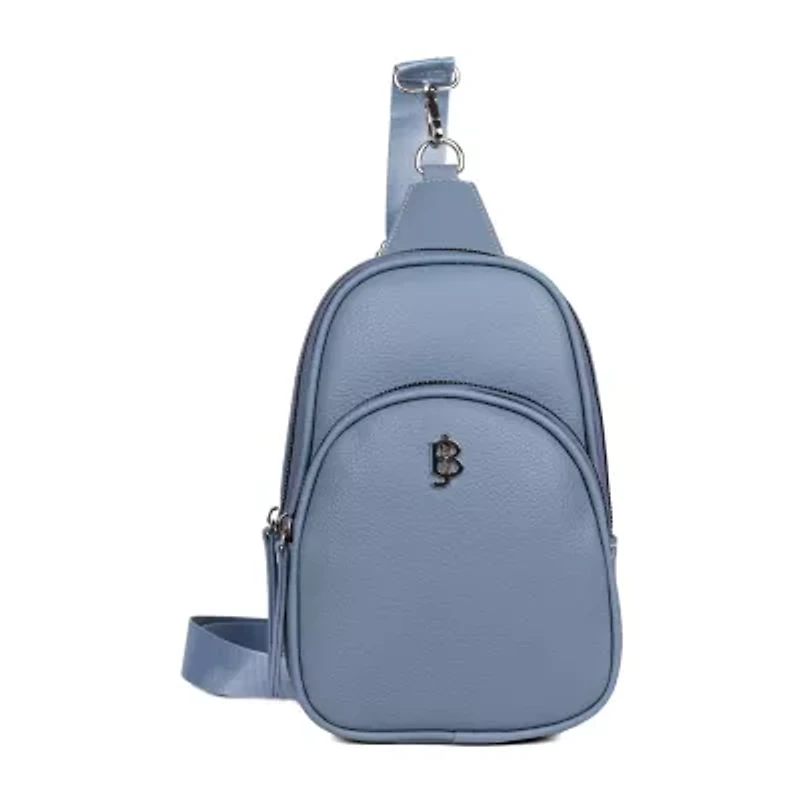 Julia Buxton Sling Vegan Leather Womens Adjustable Straps Backpack