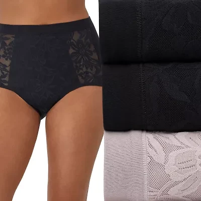 Bali Breathe Womens 3 Pack Brief Panty Dfclb3