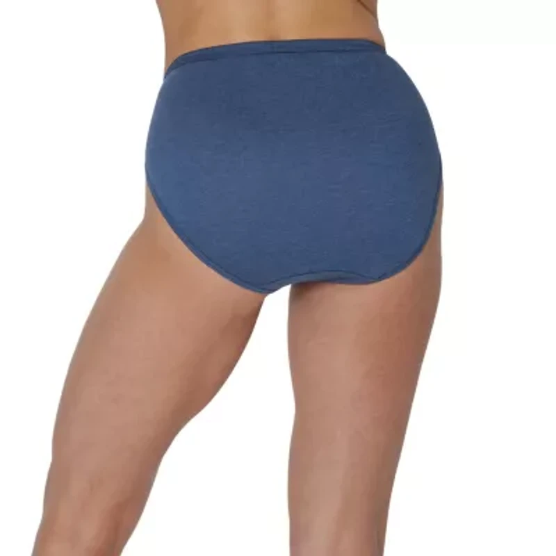 Hanes Ultimate™ Cool Comfort™ Cotton Ultra Soft Womens Average + Full Figure 6 Pack Cooling Multi-Pack High Cut Panty 43h6cc