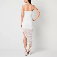 Jump Apparel Womens Juniors Sleeveless Midi Casual Bodycon Dress