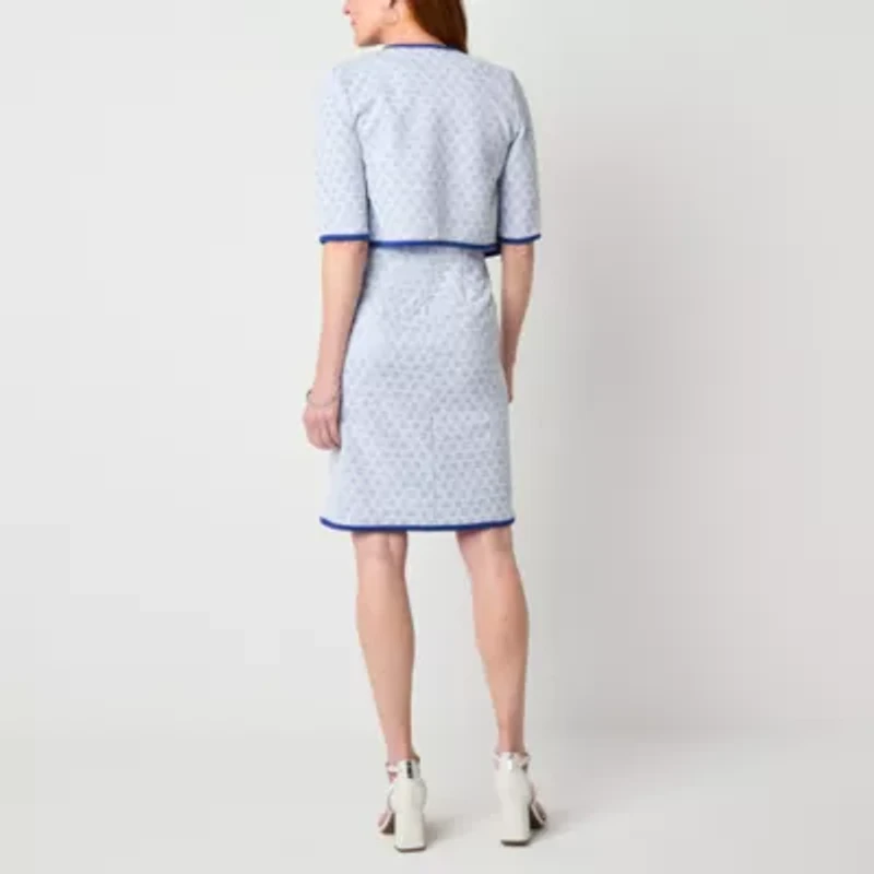 Perceptions Womens Geometric Jacket Dress