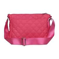Julia Buxton Nylon Quilted Organizer Crossbody Bag