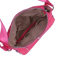 Julia Buxton Nylon Quilted Organizer Crossbody Bag
