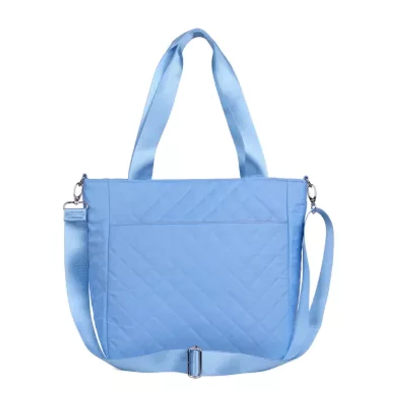 Julia Buxton Quilted Nylon With Wristlet Tote Bag