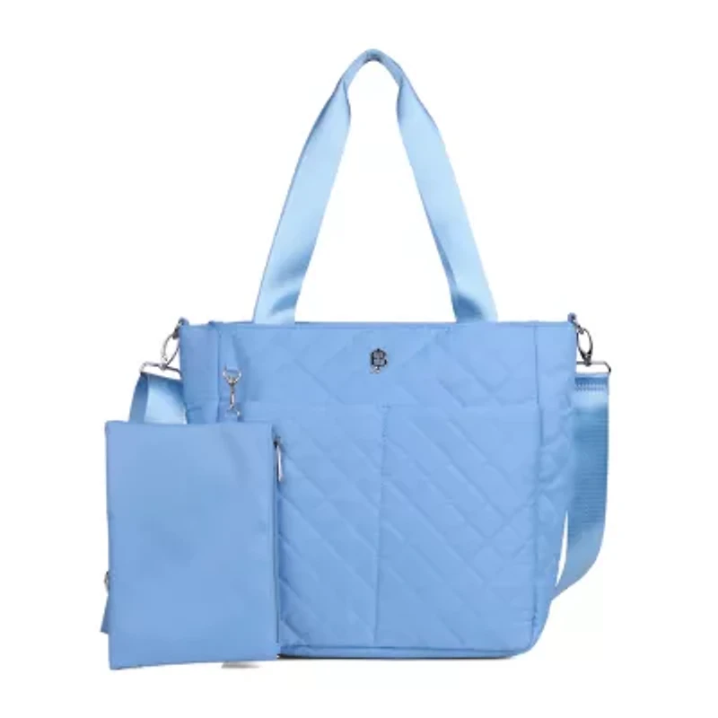 Julia Buxton Quilted Nylon With Wristlet Tote Bag