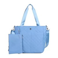 Julia Buxton Quilted Nylon  With Wristlet Tote Bag
