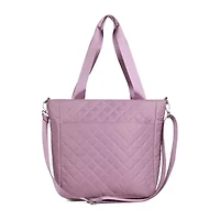Julia Buxton Quilted Nylon  With Wristlet Tote Bag
