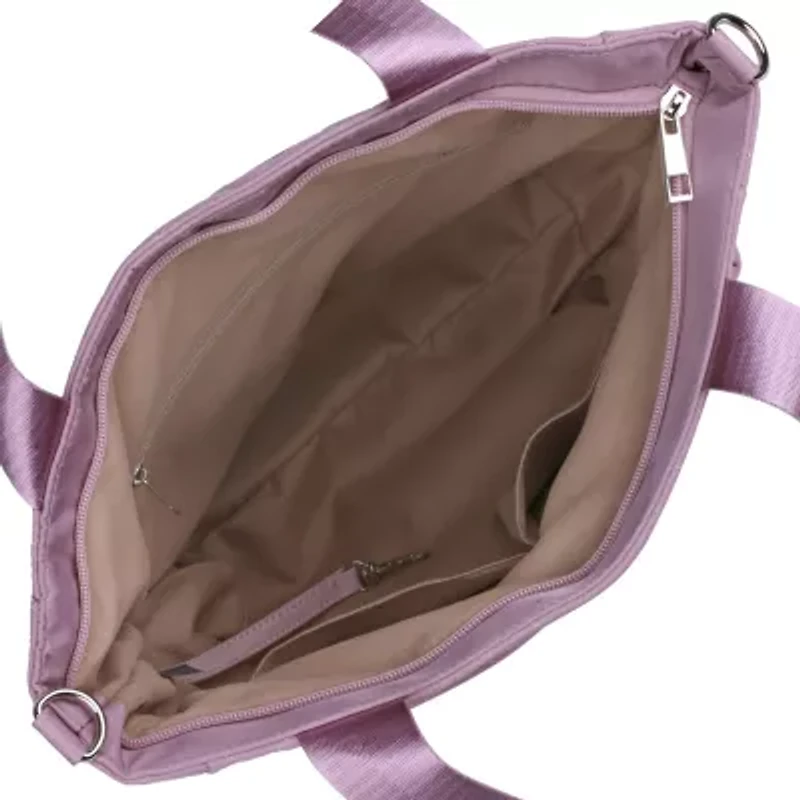 Julia Buxton Quilted Nylon  With Wristlet Tote Bag