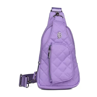 Julia Buxton Quilted Nylon Sling Bag