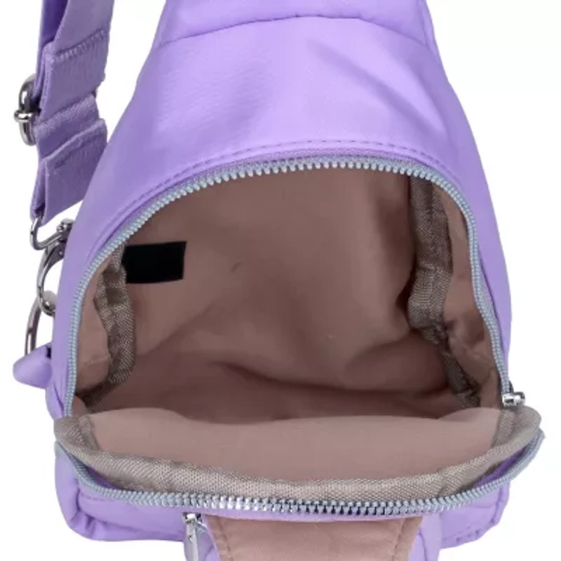 Julia Buxton Quilted Nylon Sling Bag