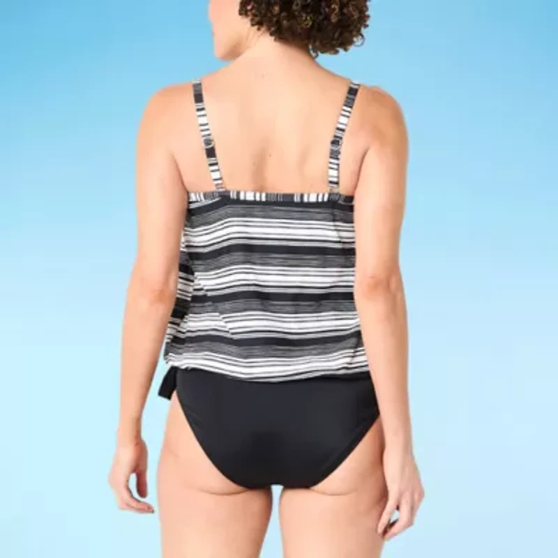 Sonnet Shores Womens Striped Tankini Swimsuit Top