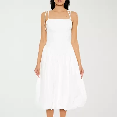 Forever 21 Bubble Hem Womens Sleeveless Juniors Drop Waist Dress