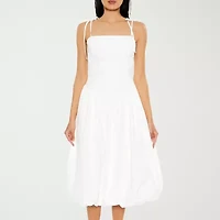 Forever 21 Bubble Hem Womens Sleeveless Juniors Drop Waist Dress