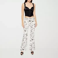 Forever 21 Juniors Animal Print Womens Low Rise Flare Leg Jean