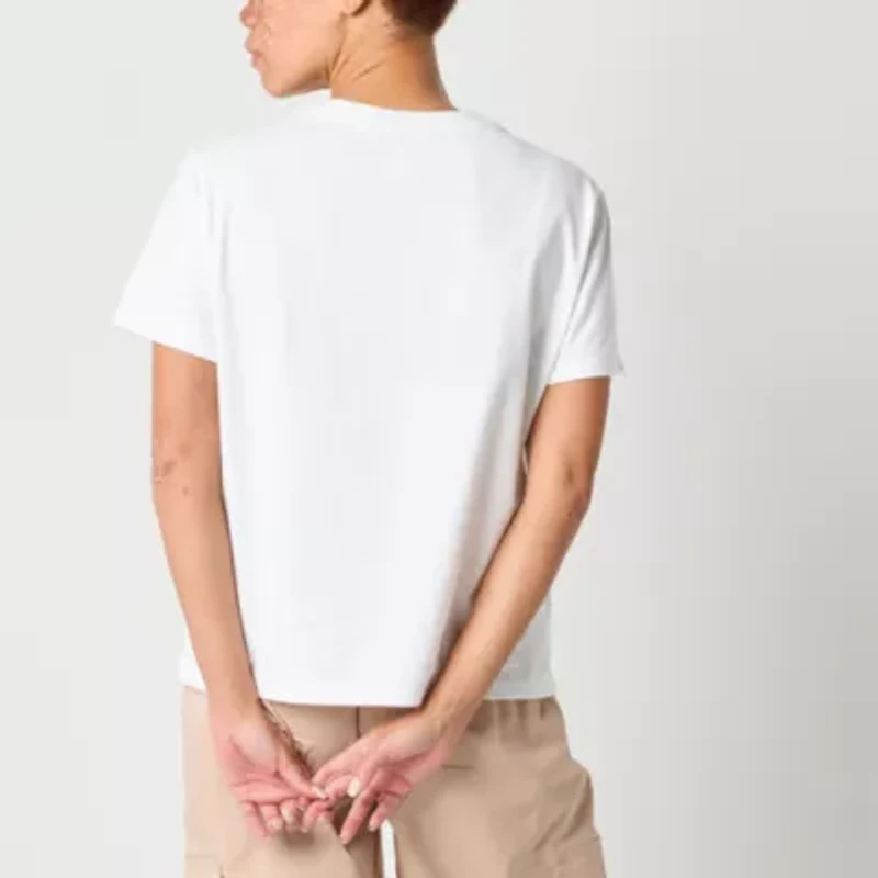 Champion Womens Crew Neck Short Sleeve Regular Fit Graphic T-Shirt