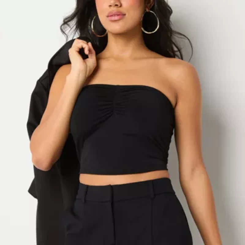 Bold Elements Womens Straight Neck Sleeveless Bandeau