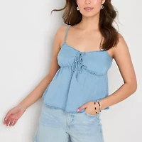 a.n.a Soft Drape Womens Split Tie Neck Sleeveless Camisole