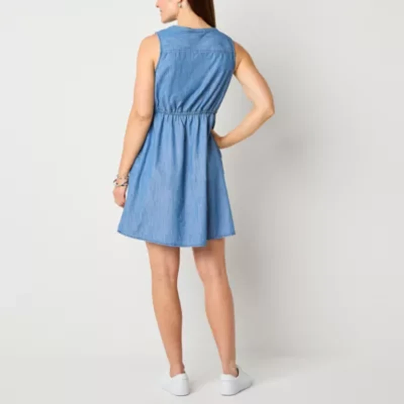 St. John's Bay Womens Sleeveless Shift Dress