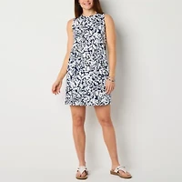 St. John's Bay Womens Sleeveless Shift Dress