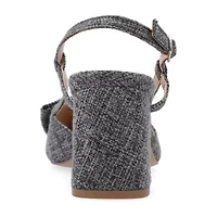 Journee Collection Tailynn Womens Pointed Closed Toe Block Heel Pumps