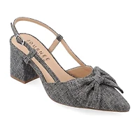 Journee Collection Tailynn Womens Pointed Closed Toe Block Heel Pumps