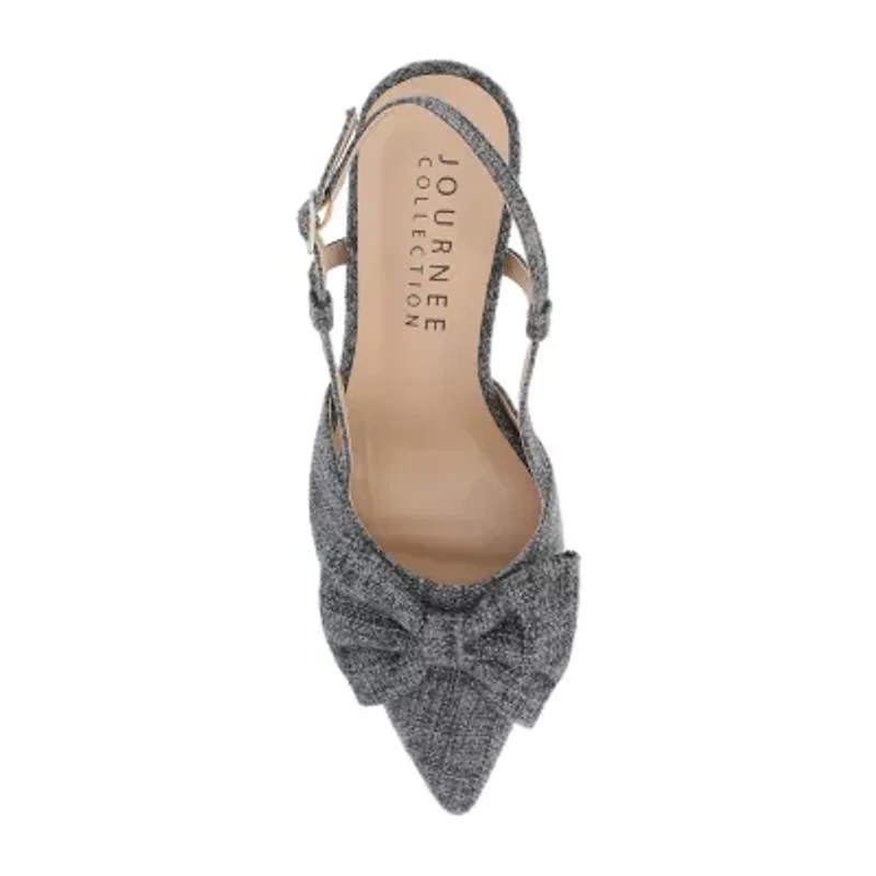 Journee Collection Tailynn Womens Pointed Closed Toe Block Heel Pumps