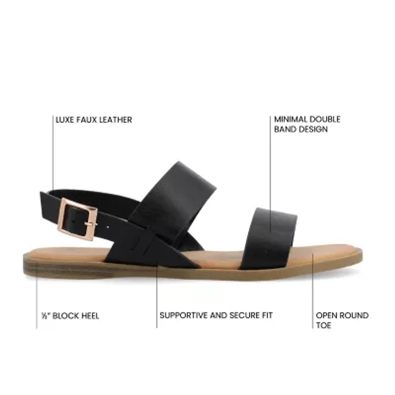 Journee Collection Womens Lavine Slingback Strap Flat Sandals