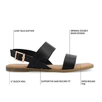 Journee Collection Womens Lavine Slingback Strap Flat Sandals