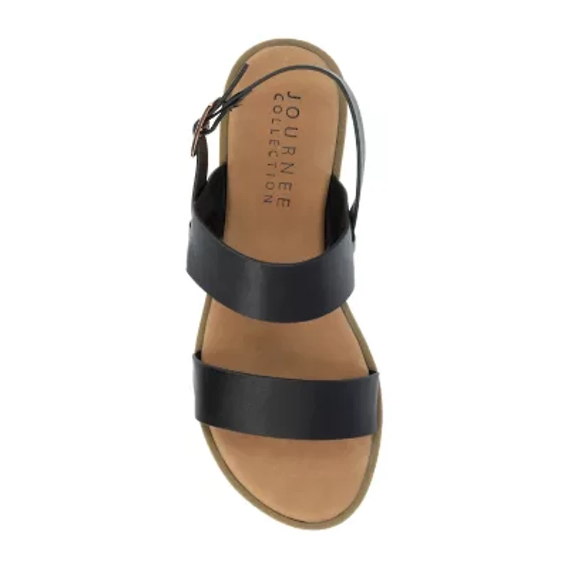 Journee Collection Womens Lavine Slingback Strap Flat Sandals