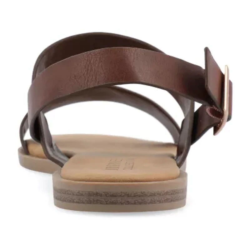 Journee Collection Womens Lavine Slingback Strap Flat Sandals