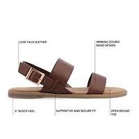 Journee Collection Womens Lavine Slingback Strap Flat Sandals