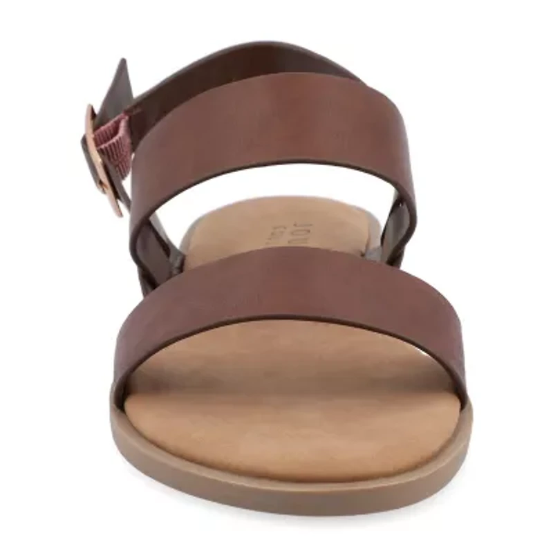 Journee Collection Womens Lavine Slingback Strap Flat Sandals