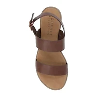 Journee Collection Womens Lavine Slingback Strap Flat Sandals