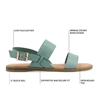 Journee Collection Womens Lavine Slingback Strap Flat Sandals