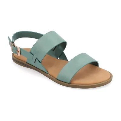 Journee Collection Womens Lavine Slingback Strap Flat Sandals
