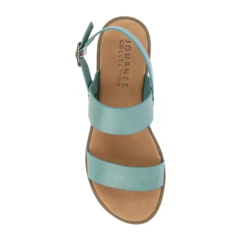 Journee Collection Womens Lavine Slingback Strap Flat Sandals