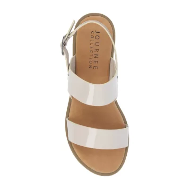 Journee Collection Womens Lavine Slingback Strap Flat Sandals