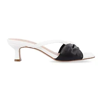 Journee Collection Starling Womens Square Open Toe Kitten Heel Pumps