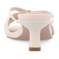 Journee Collection Starling Womens Square Open Toe Kitten Heel Pumps