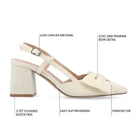 Journee Collection Tailynn Womens Pointed Closed Toe Block Heel Pumps