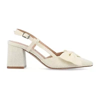 Journee Collection Tailynn Womens Pointed Closed Toe Block Heel Pumps