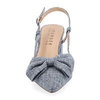 Journee Collection Tailynn Womens Pointed Closed Toe Block Heel Pumps