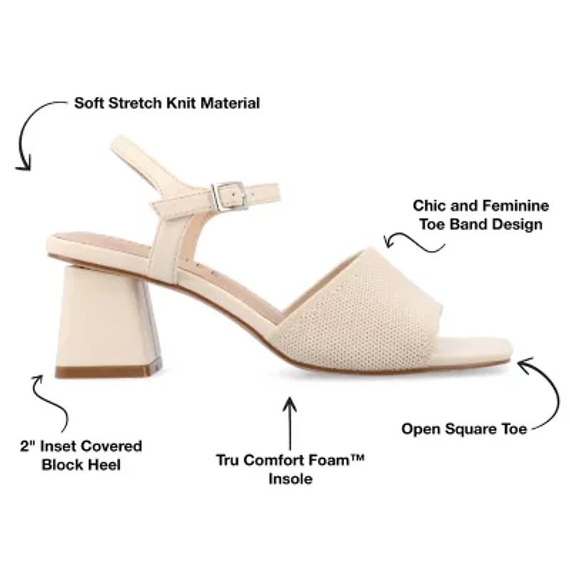 Journee Collection Womens Evylinn Heeled Sandals Wide Width