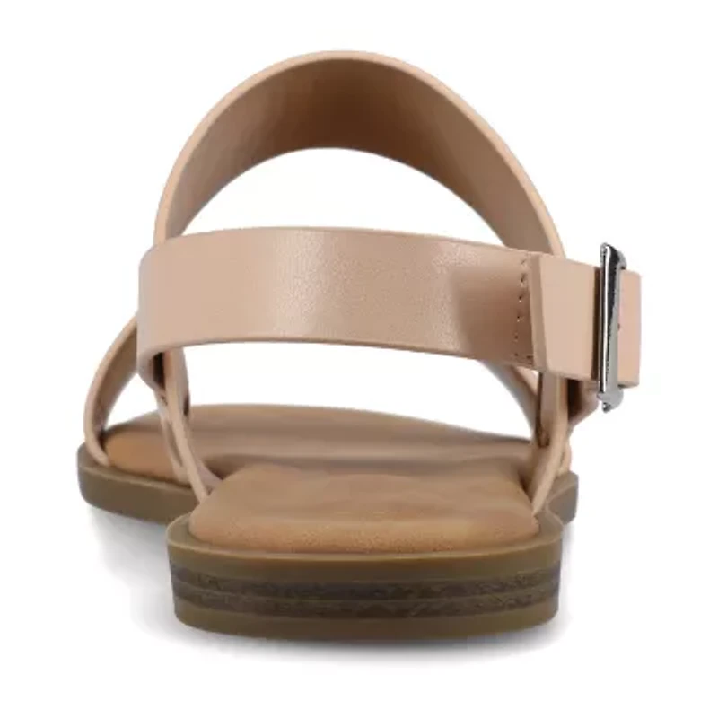 Journee Collection Womens Lavine Slingback Strap Flat Sandals
